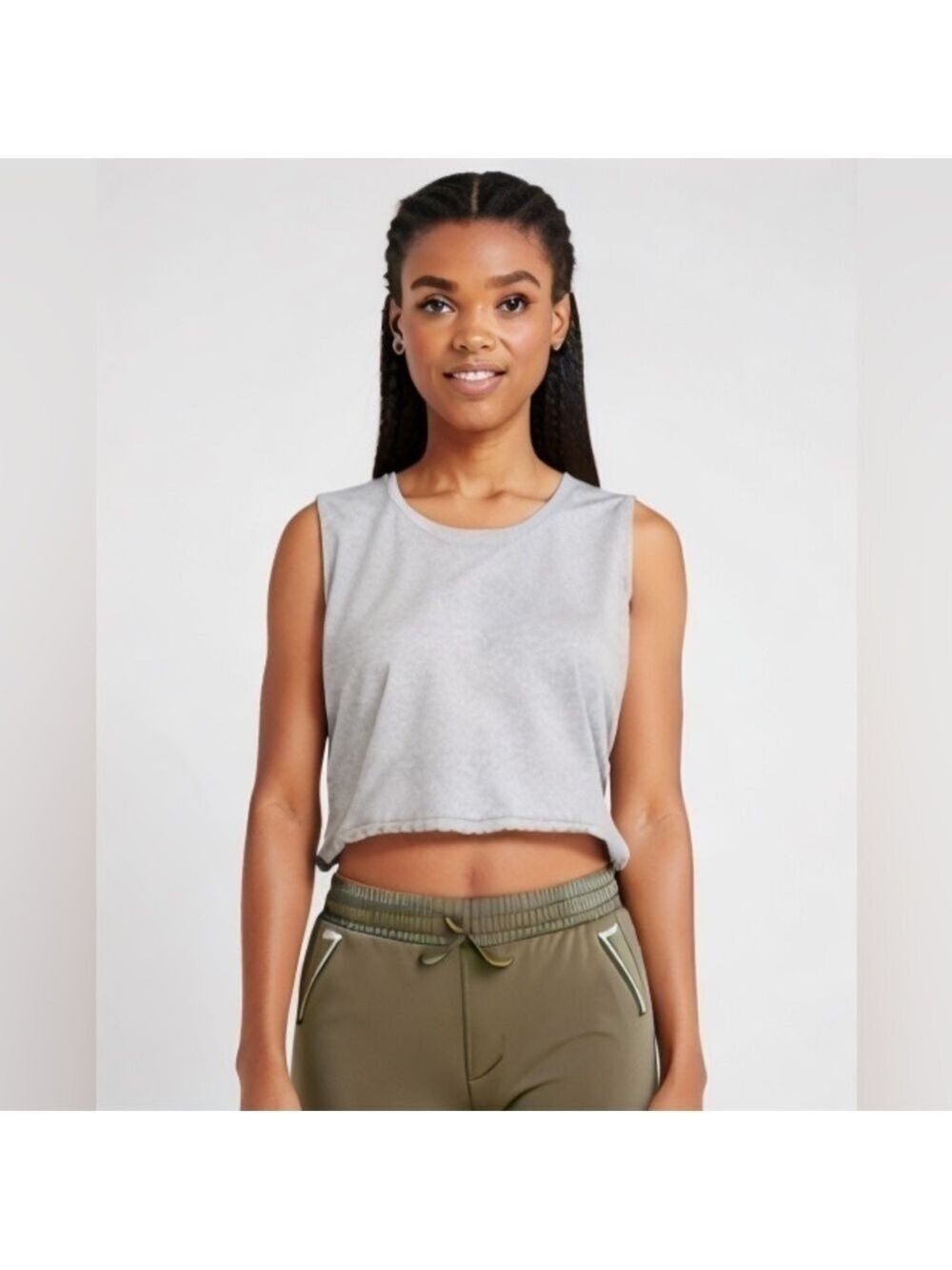 Free People Intimately Cropped Crew Sleeveless Tee M/L